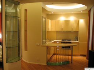 Перенос стены между кухней и комнатой в сторону комнаты