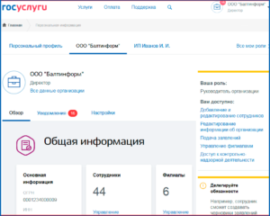 Госуслуги юридические лица вход