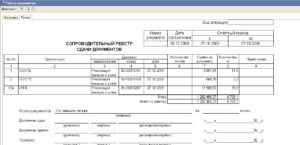 Реемтр переданной документации