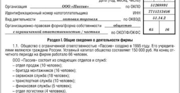 Пример заполнения новой пояснительной записки