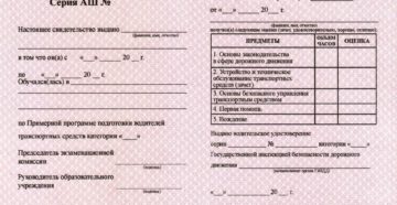 Сколько действует свидетельство об окончании автошколы